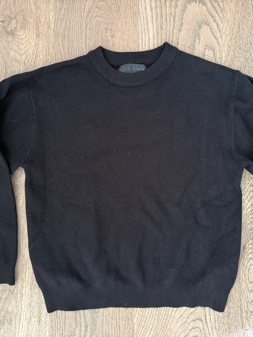 Zara Kid’s Black Crewneck Sweater